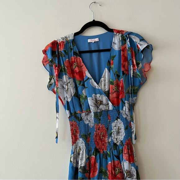 Parker Bondi Floral Mini Dress in Maritime Wildflower - Picture 4 of 8